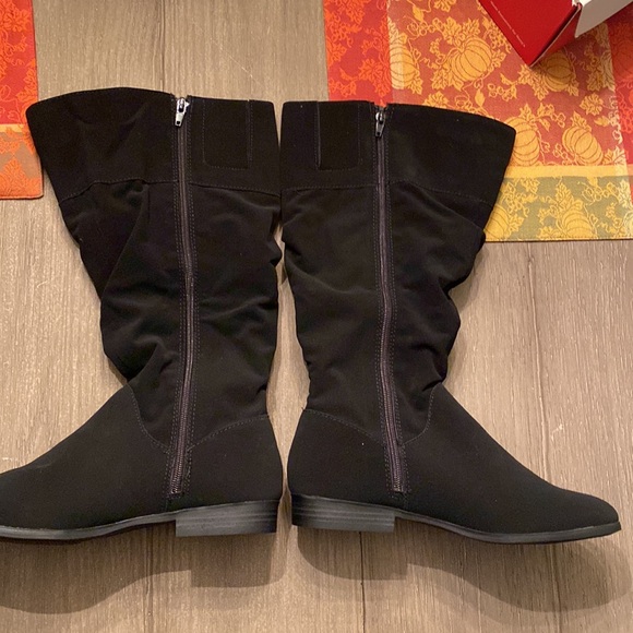 Style & Co black scrunched boots size 8 Wide, Kelimaep style - Picture 5 of 7